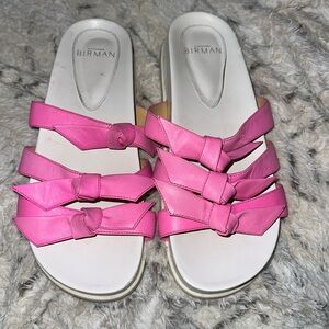 Alexander Birman pink bow sandals 36.5